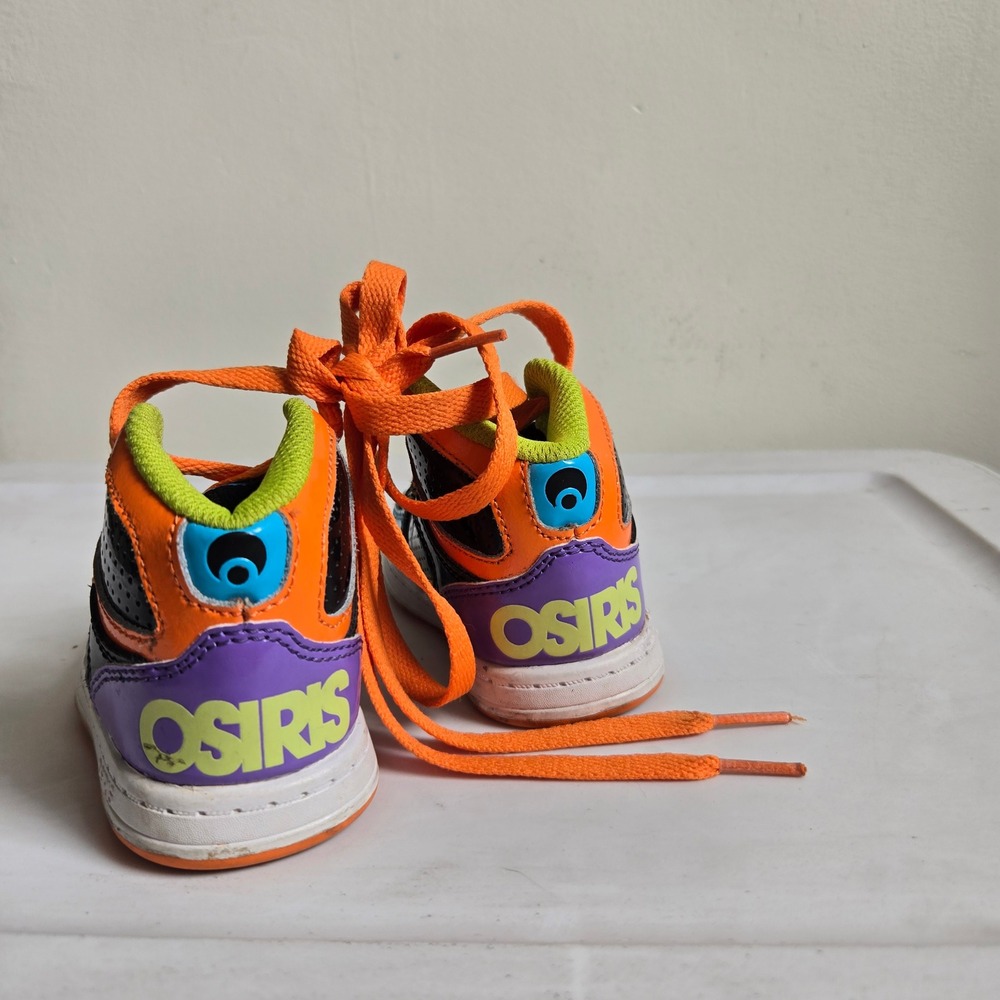 Osiris 6 High Top Sneaker Toddler Multi Color Good Skate Perforated Patent - Picture 2 of 4